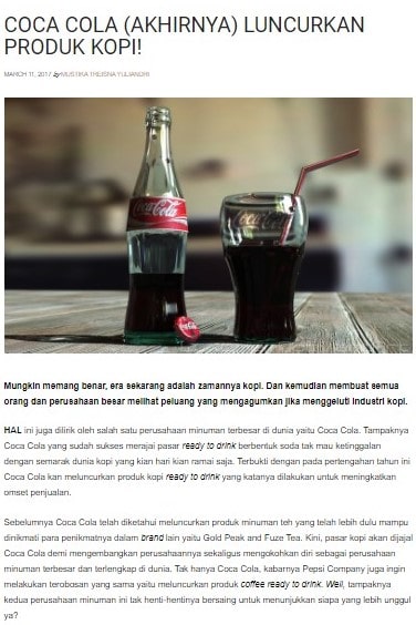 contoh iklan advertorial minuman cola