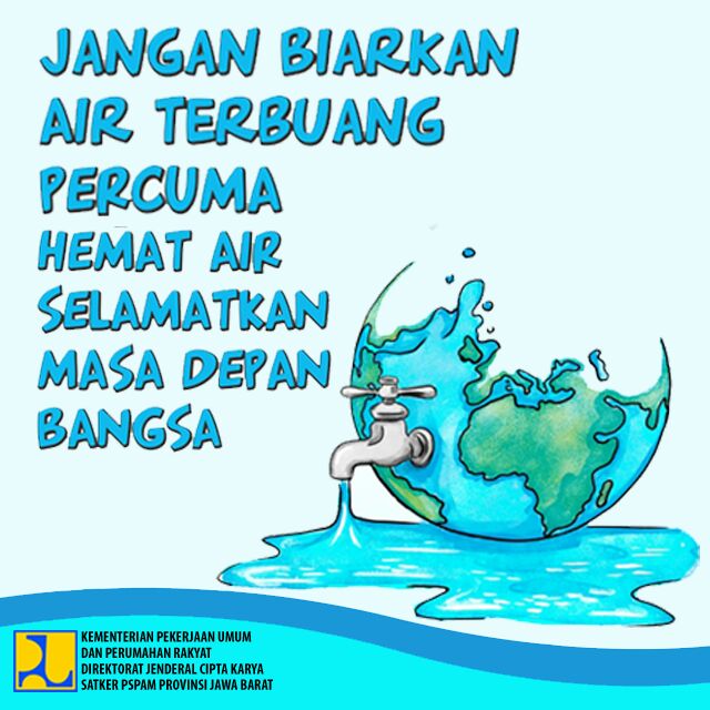 Poster Hemat Air - Jangan Biarkan Air Terbuang Percuma