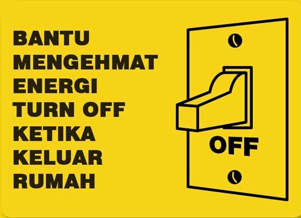 Poster hemat listrik -Turn Off