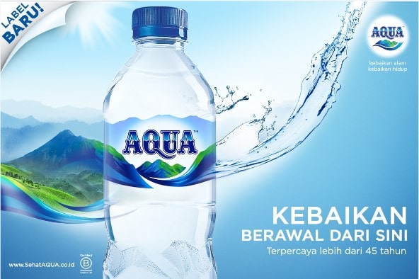 contoh iklan minuman sehat aqua
